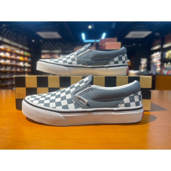 [여주점] (키즈) 스니커즈 주니어 컬러 띠어리 체커보드 슬립온 (그레이) (VN000D0JRV2)