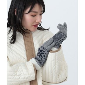 빔즈 하트 스노우 패턴 백 베어보우