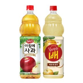 해태 과일촌 아침에사과 1.5L 1페트 + 갈아만든배 1.5L 1페트 / 총 2페트