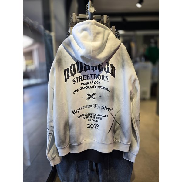 [시흥점] 더티워싱화이트 오버핏 후드집업 /JGZZ40B04WH