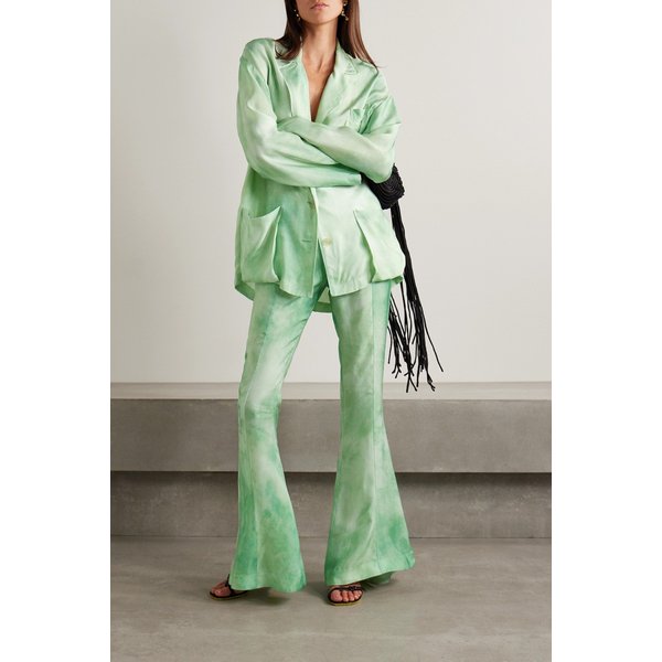 플레어 타이다이 트윌 팬츠 그린 1647597317270601