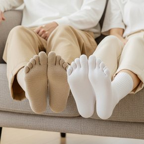 남녀공용 발가락 양말 2켤레 사계절 향균 무좀 습진 발냄새방지 장목 데일리 면 루즈삭스