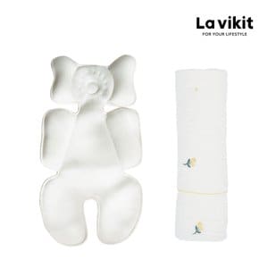 라비킷 [나들이선물]라비킷 아기외출 필수템(유모차쿨시트+아기블랭킷) 아기담요 유모차라이너