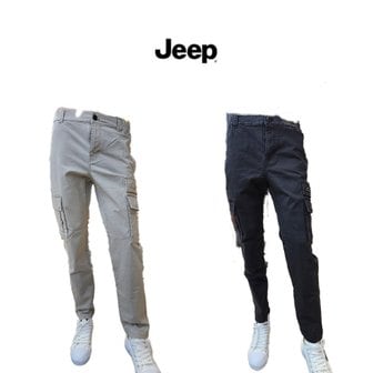 Jeep [여주점] 지프 남여공용 아웃포켓 워싱 스트레이트 팬츠 JP3PTU111