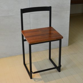 럼버스 멀바우원목 스틸방석높은의자