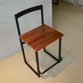 럼버스 멀바우원목 스틸방석높은의자