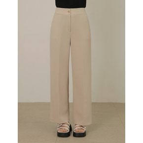 Basic High Waist Span Slacks_NSSL453 (Beige)