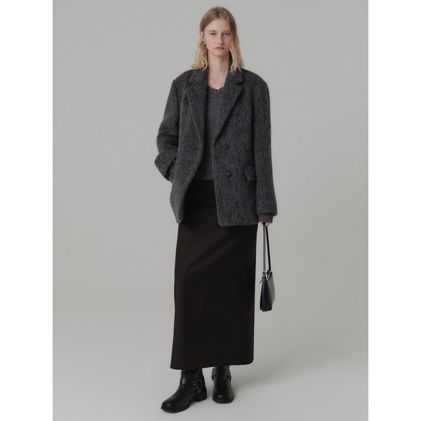 레이어 알파카 자켓_그레이 / LAYER ALPACA JACKET_GREY