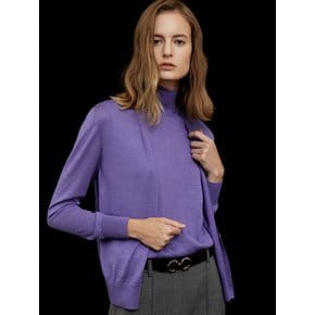 Silk Cashmere Knit Cardigan Violet