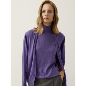 Silk Cashmere Knit Cardigan Violet