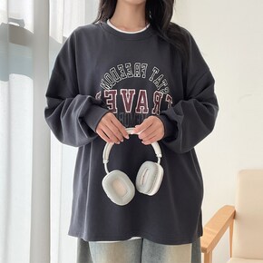 트레이버 오버핏 맨투맨 박스핏 캐주얼 학생 데일리 루즈핏 교복 레터링 빅사이.._P439703109