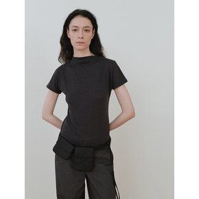 MOCK NECK TOP [CHARCOAL]