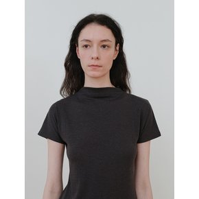 MOCK NECK TOP [CHARCOAL]