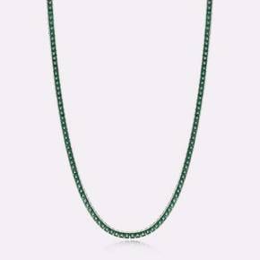 Emerald Color Tennis Necklace GSKB102NWG380