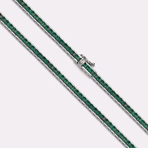 Emerald Color Tennis Necklace GSKB102NWG380