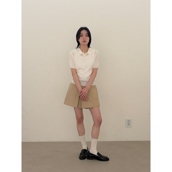 Silk Blend Collar Knit_Ivory