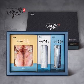 [바로배송][제주본가][냉동]성산포 3대 수산물 혼합선물세트 (옥돔: 3미,540g/갈치:1미 300g, 2토막/고등어: 3쪽 480g)