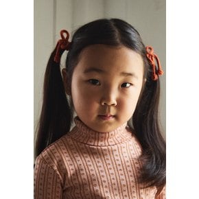 25FW 키즈 헤어끈 POPCORN BOW ELASTIC-CHILI SPICE K1044F25-639