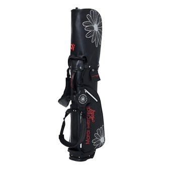 Mardi Mercredi Actif [마르디메크르디악티프]ALL OVER FLOWERS PRINTED GOLF BAG_BLACK RED/AFK34VCB001BKRD