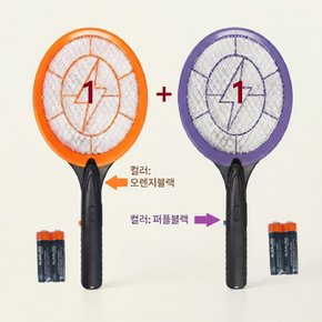 good 1+1 2종컬러 이중안전 전기모기채 각종벌레 퇴치 KC인증 건전지포함
