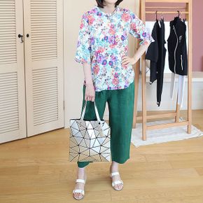 T57371 꽃내음 프릴진주 블라우스 50대 엄마옷_P397851429