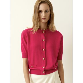 Cashmere 100% Color Line Cardigan Pink