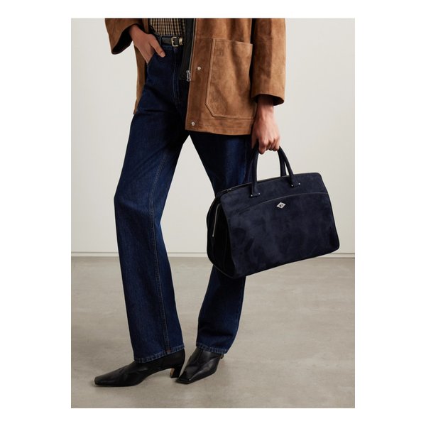 메티에 프라이빗 아이 스웨이드 토트 미드나잇 블루 46376663162892520