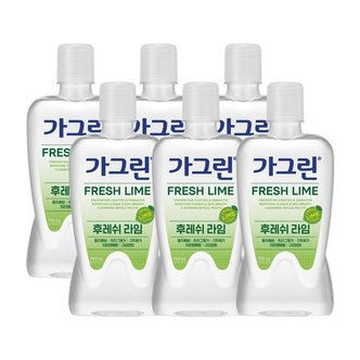 가그린 동아제약 가그린 후레쉬 라임 750ml x 6개 / 구강청결제 가글