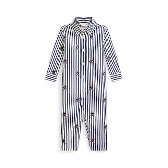 폴로 랄프 로렌 랄프 로렌 베이비 남아 폴로 베어 스트라이프 코튼 포플린 커버올(CWPOOPCI3320323999)