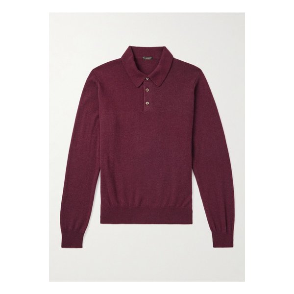 루비나찌 캐시미어 폴로 셔츠 버건디 46376663163002686