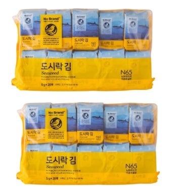  노 브랜드 도시락 김 100gx2 맛있는 밥반찬 Nobrand