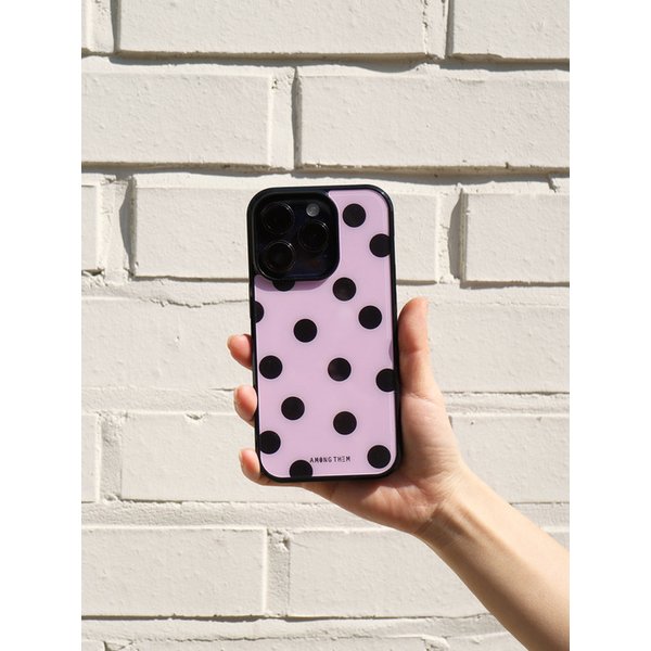 [Magsafe]Glossy Black Bumper Case _dot pink