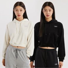 벨루어 세미 크롭 후드 티셔츠 WOMEN (AKAMFW20323000)