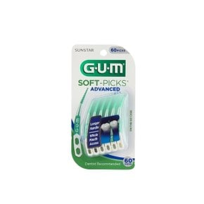 GUM 검 치과 부드러운 일회용 치간칫솔 어드밴스드 소프트픽(60p) 1개