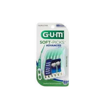  GUM 검 치과 부드러운 일회용 치간칫솔 어드밴스드 소프트픽(60p) 1개