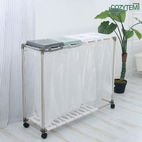 디오 분리수거대 4구 재활용 쓰레기 분리수거함 전용 스티커 포함