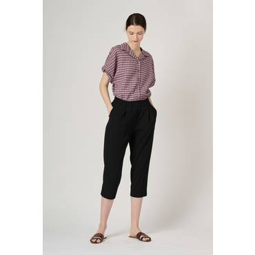 BCBG 밴딩 블록 턱 팬츠 (B4F7P373)
