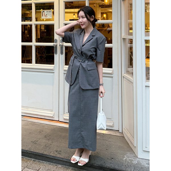 [이태리 울] Summer Wool H-line Long Skirt_2color