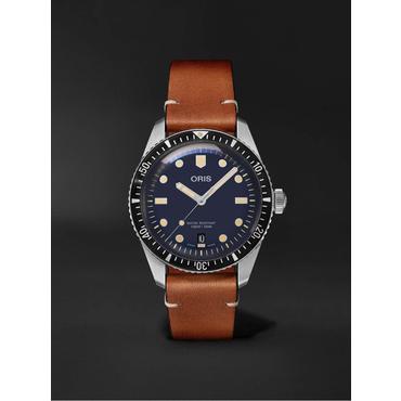  [해외배송] DIVERS SIXTYFIVE DATE 오토매틱 40MM 스테인레스 스틸 & 레더 시계 REF B0081055192