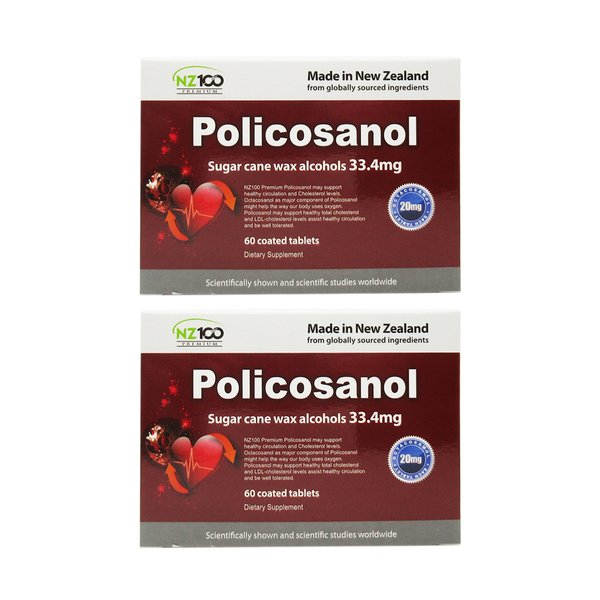 뉴질랜드 NZ100 뉴질랜드100 폴리코사놀 33.4mg 60정 2팩