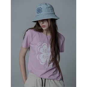 VINTAGE CLOVER TSHIRT_LILAC WHITE