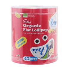 보보에프엔지 [보보] 바이오모멘트 유기농 플랫 롤리팝 믹스 버킷 240g (40개입)