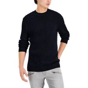 3980500 INC Tucker Mens Cotton Ribbed Crewneck Sweater