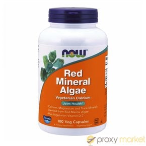 [해외직구]NOW Foods Red Mineral Algae 나우푸드 레드미네랄 알지 플러스 비타민 D2 180캡슐