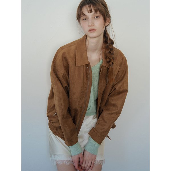 CLASSIC SUEDE LEATHER BLOUSON [CAMEL]
