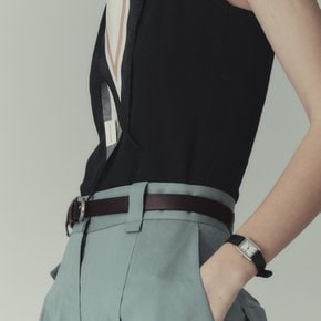 Small Around belt Umber with Silver buckle 로서울 벨트