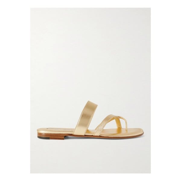 수사 메탈릭 가죽 샌들 골드 1647597328152270