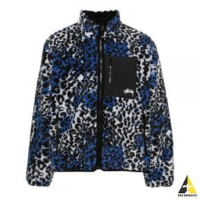 스투시 118529 BLUE LEOPARD (쉐르파 리버서블 자켓)