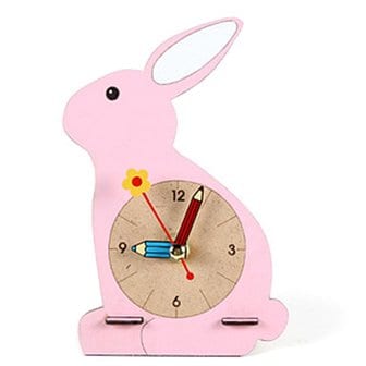 하비스 DIY 나무 모형 조립 키트 탁상 시계 만들기 토끼 CM-855