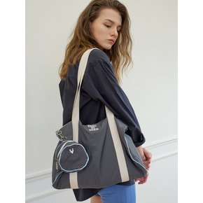 [Large] Logo sports duffel bag_ Grey